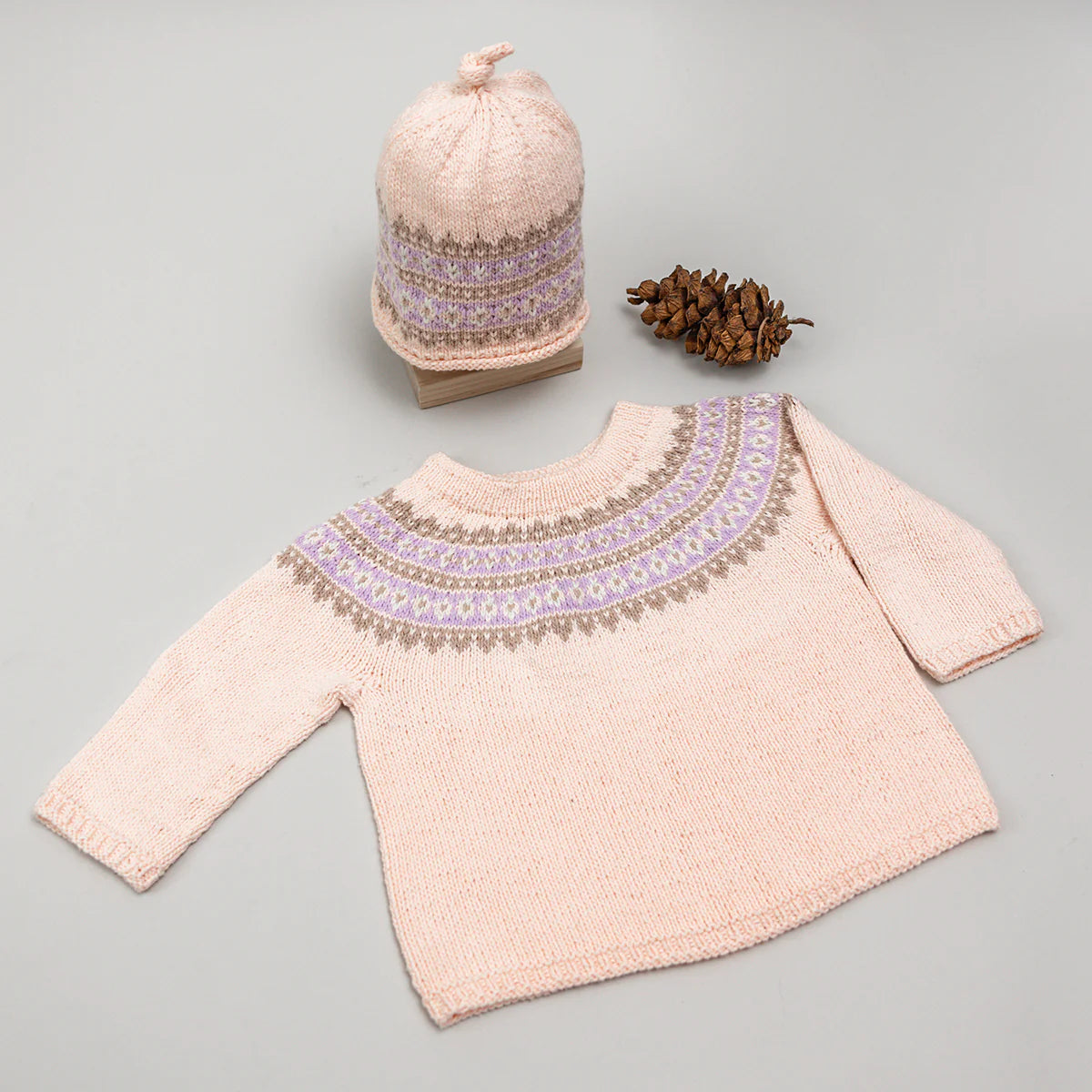 Fair Isle Yoke Pullover & Highland Beanie