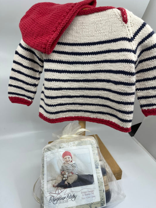 Breton Sweater & Beanie Set
